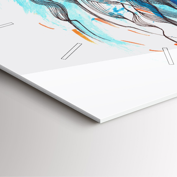 Square wall clock Illustration of a handset