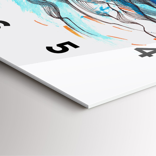 Square wall clock Illustration of a handset