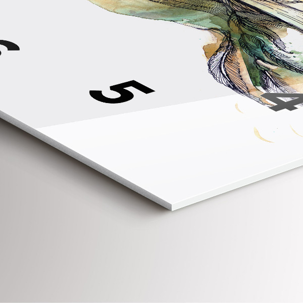 Square wall clock The bird and the book