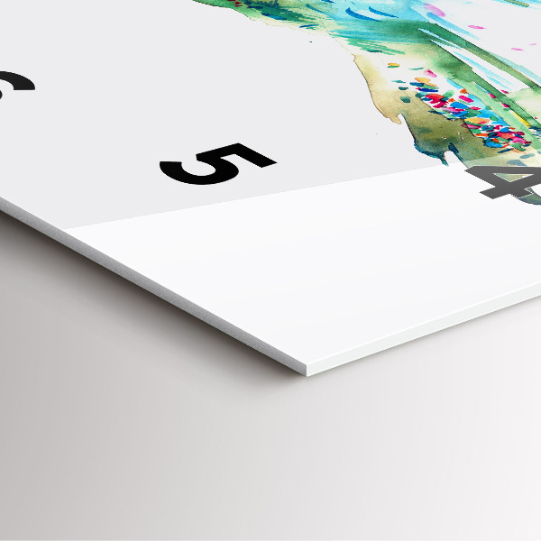 Square wall clock Abstraction of bird and spring