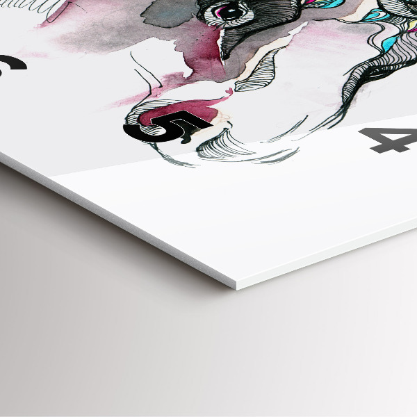 Square wall clock Moose abstract