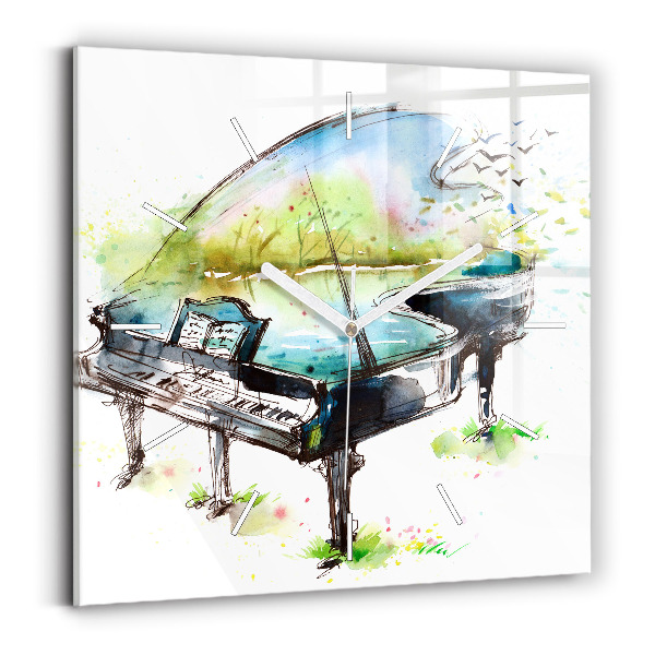 Square wall clock Illustration 4 Seasons