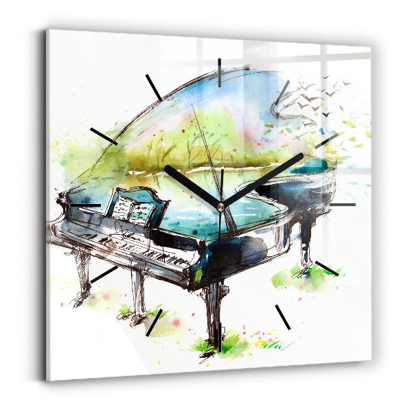 Square wall clock Illustration 4 Seasons