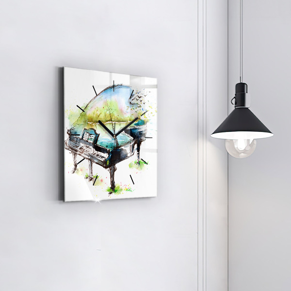 Square wall clock Illustration 4 Seasons