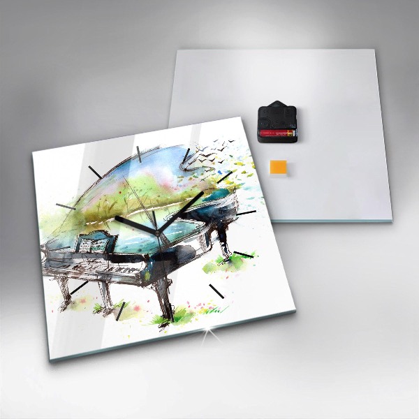 Square wall clock Illustration 4 Seasons