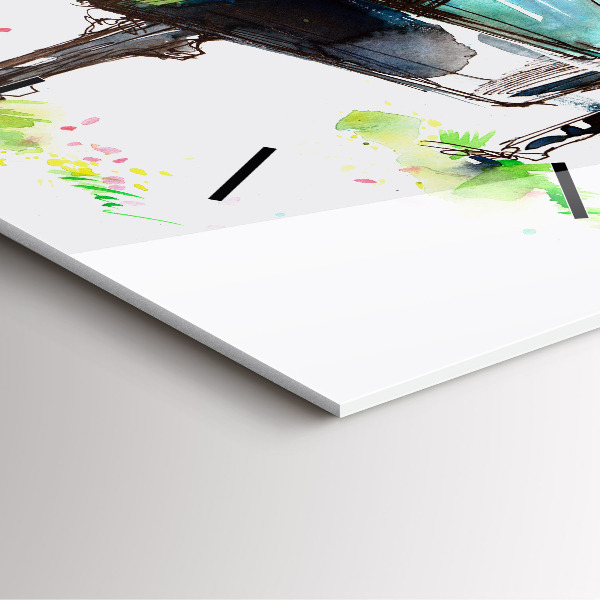 Square wall clock Illustration 4 Seasons