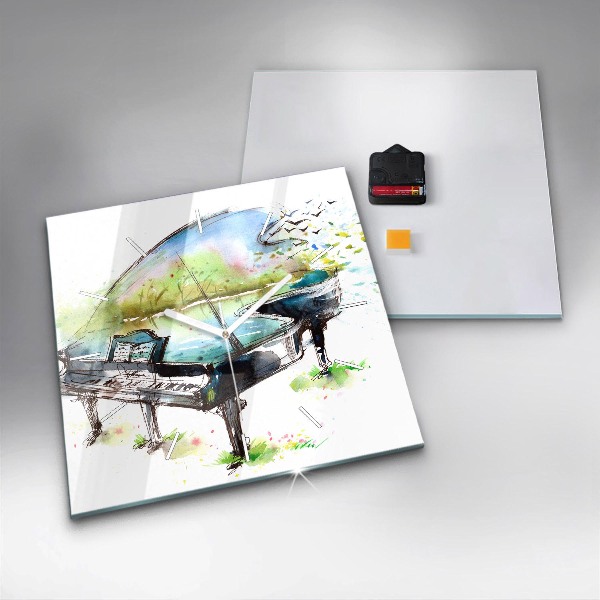 Square wall clock Illustration 4 Seasons