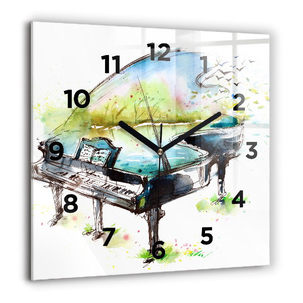 Square wall clock Illustration 4 Seasons