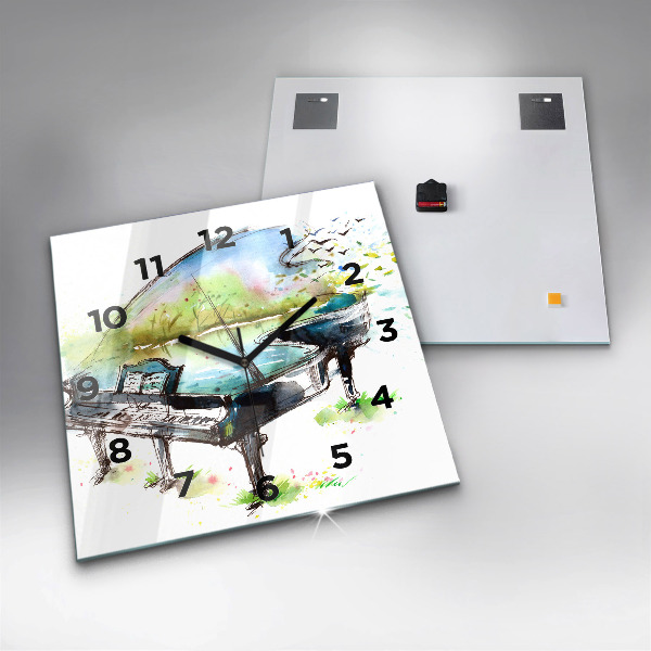 Square wall clock Illustration 4 Seasons
