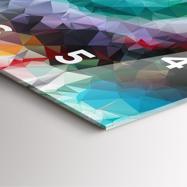 Square wall clock Colorful human eye