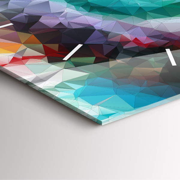 Square wall clock Colorful human eye