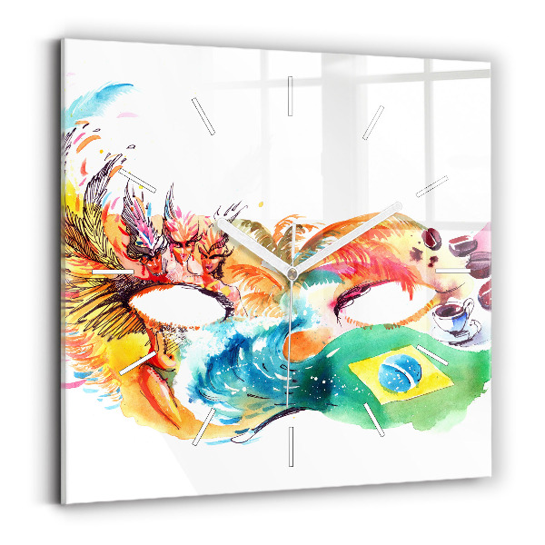 Square wall clock Culture - Brazilian flag