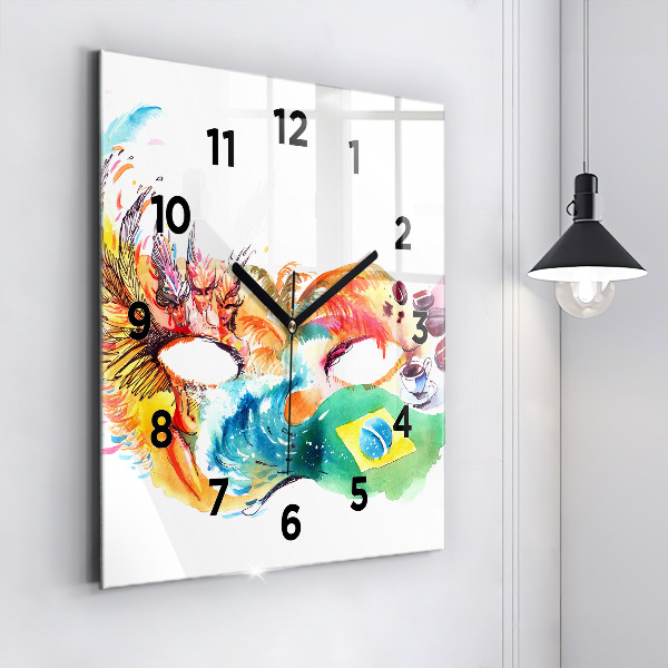 Square wall clock Culture - Brazilian flag