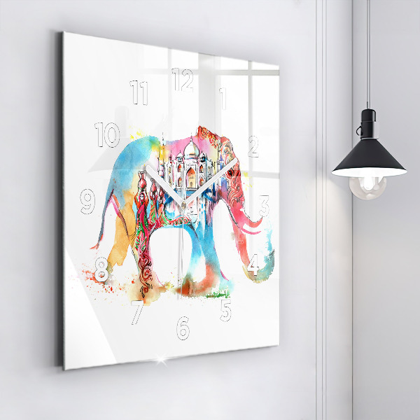 Square wall clock Indian Culture