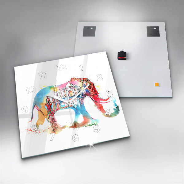 Square wall clock Indian Culture