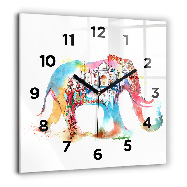 Square wall clock Indian Culture