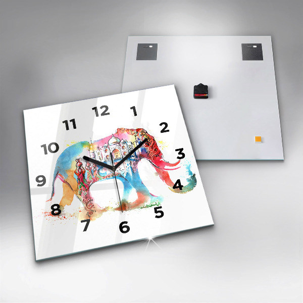 Square wall clock Indian Culture