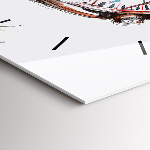 Square wall clock Swiss watch