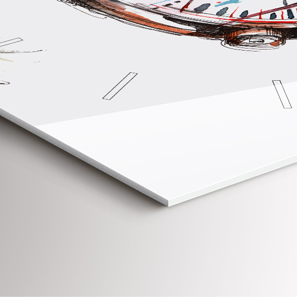 Square wall clock Swiss watch