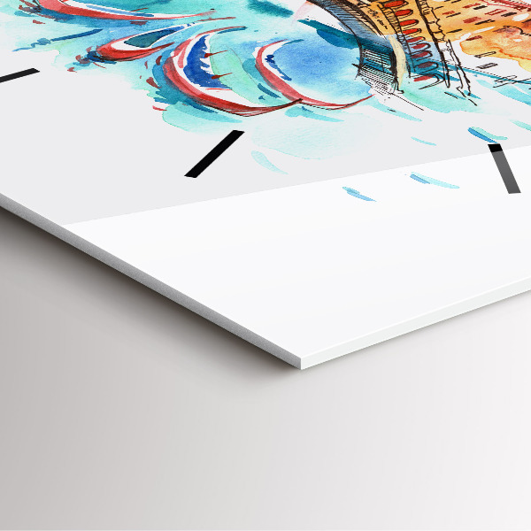 Square wall clock Italy - Venetian Gondola