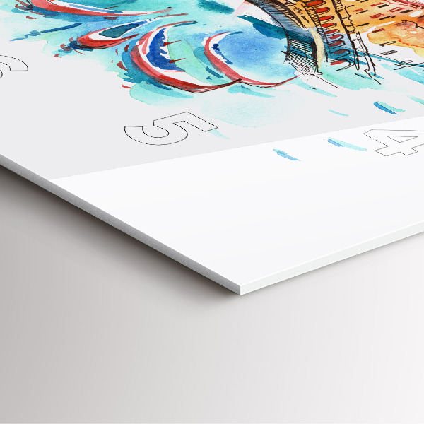 Square wall clock Italy - Venetian Gondola