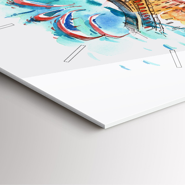 Square wall clock Italy - Venetian Gondola