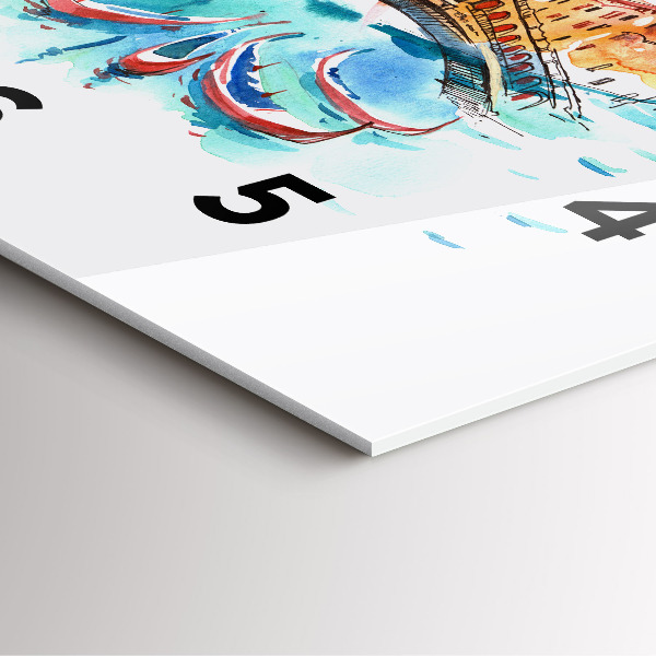 Square wall clock Italy - Venetian Gondola