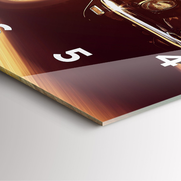 Square wall clock Classic old car