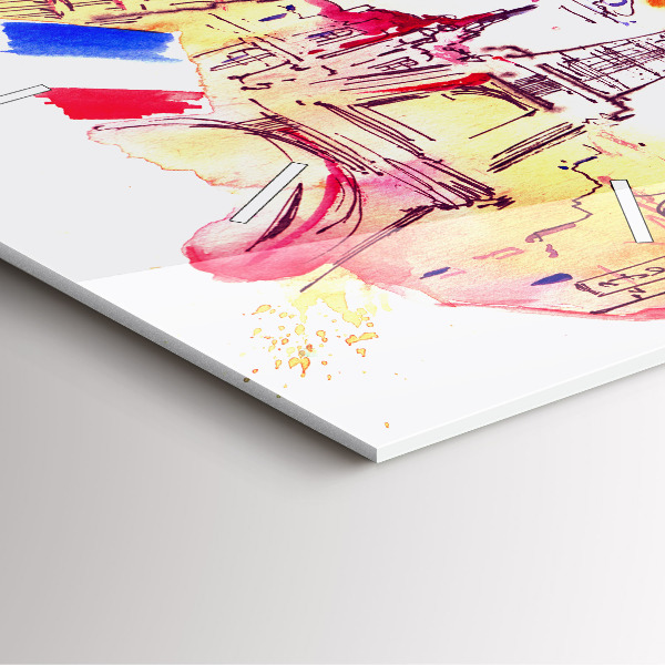 Square wall clock Attractive countries in the world