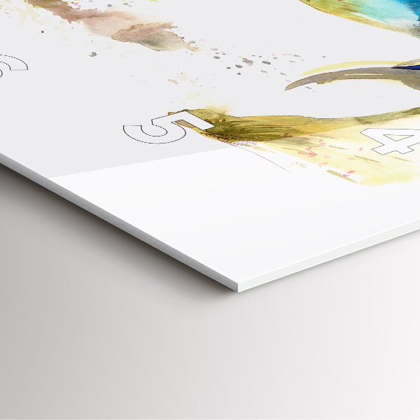 Square wall clock Painted Mountains and Horse