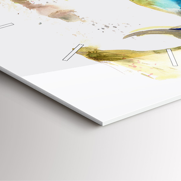 Square wall clock Painted Mountains and Horse