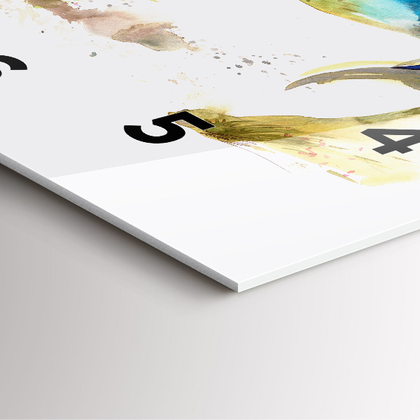 Square wall clock Painted Mountains and Horse