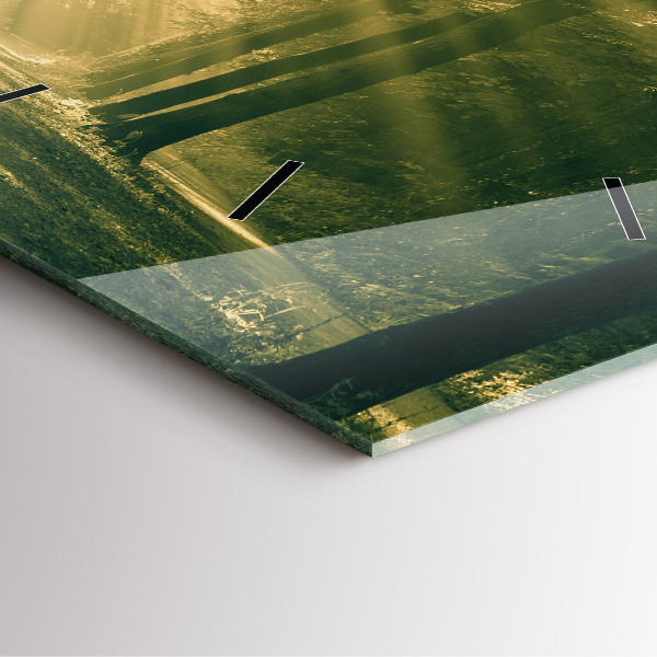 Square wall clock Sun Rays Forest