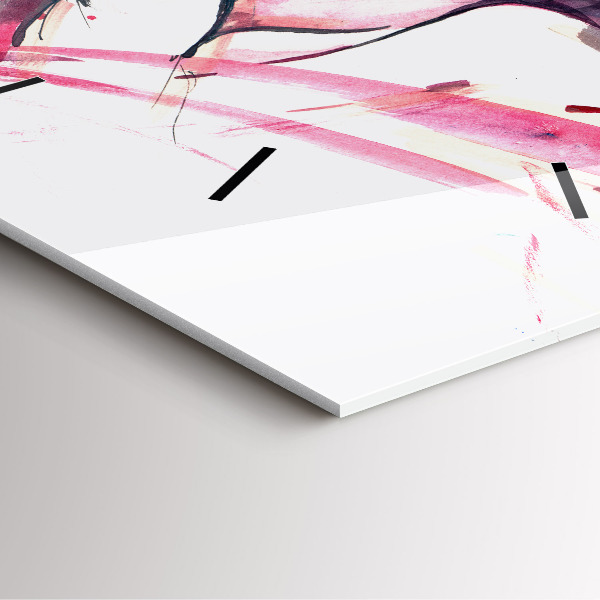 Square wall clock Lovers abstraction