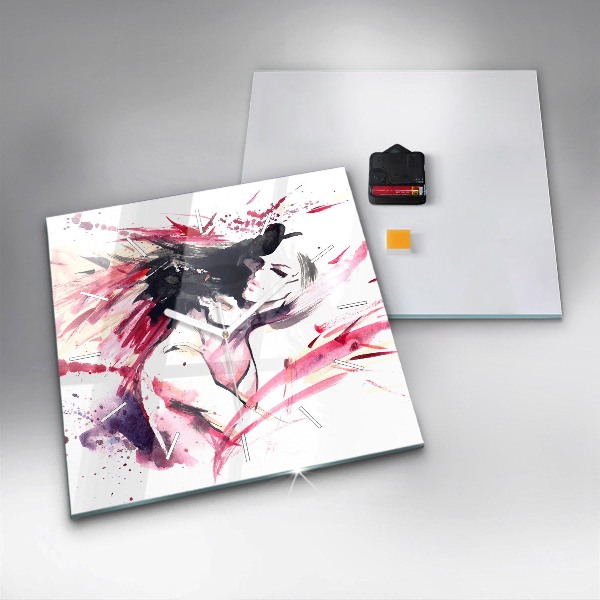 Square wall clock Lovers abstraction