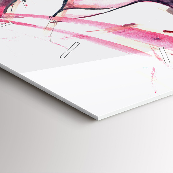 Square wall clock Lovers abstraction