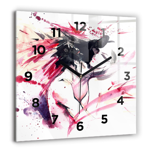 Square wall clock Lovers abstraction