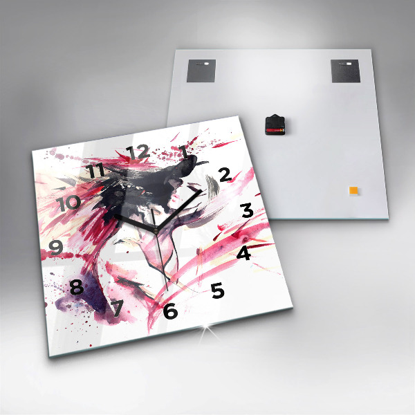 Square wall clock Lovers abstraction