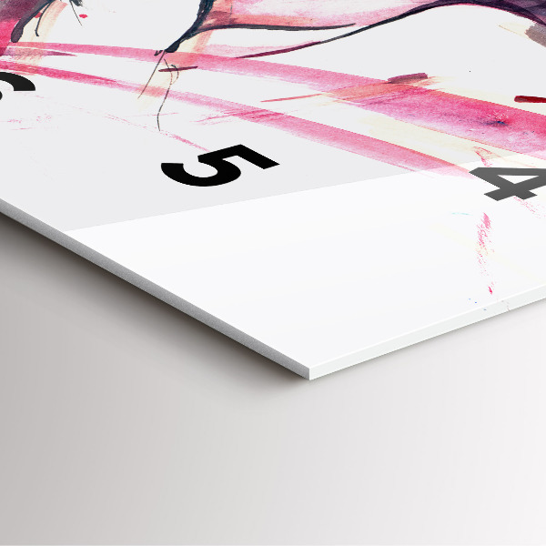 Square wall clock Lovers abstraction