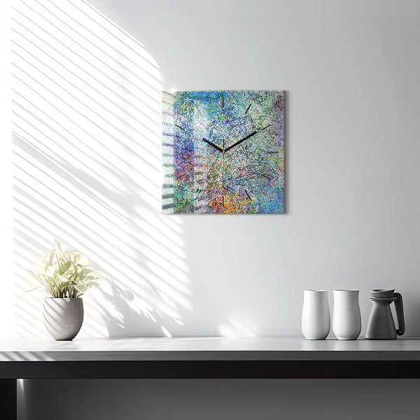 Square wall clock Abstraction - Emotions