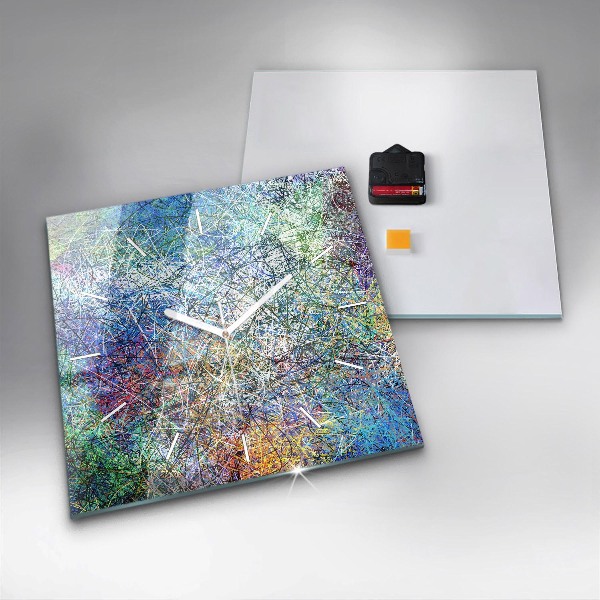 Square wall clock Abstraction - Emotions