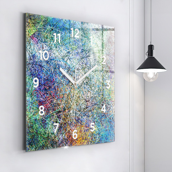 Square wall clock Abstraction - Emotions