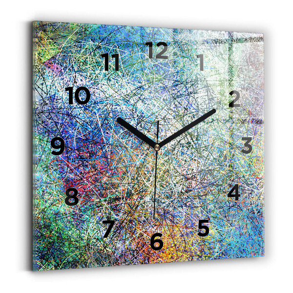 Square wall clock Abstraction - Emotions