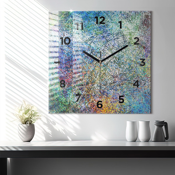 Square wall clock Abstraction - Emotions