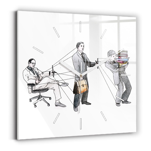 Square wall clock Puppet People