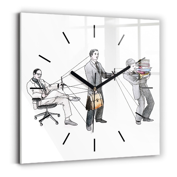 Square wall clock Puppet People