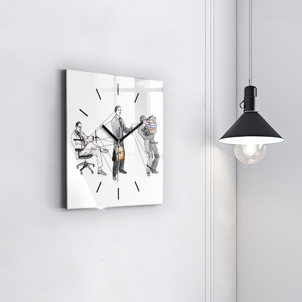 Square wall clock Puppet People