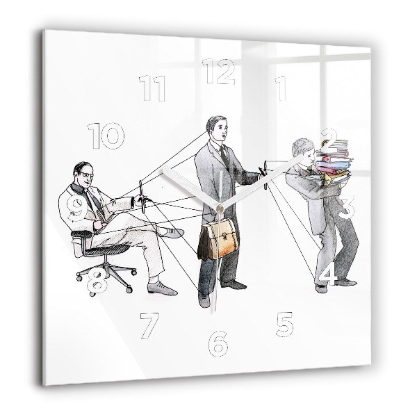 Square wall clock Puppet People