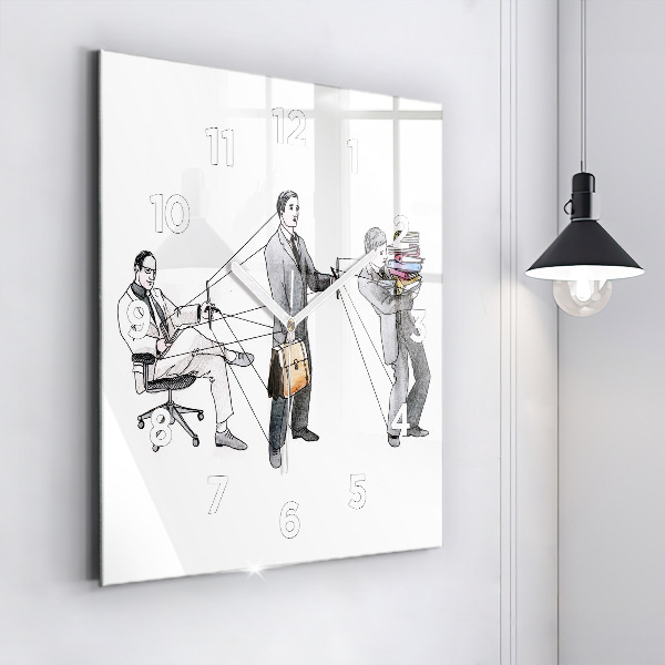 Square wall clock Puppet People
