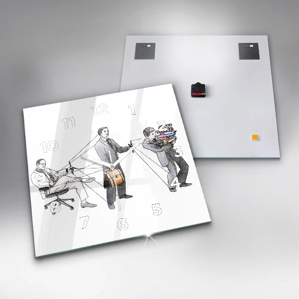 Square wall clock Puppet People